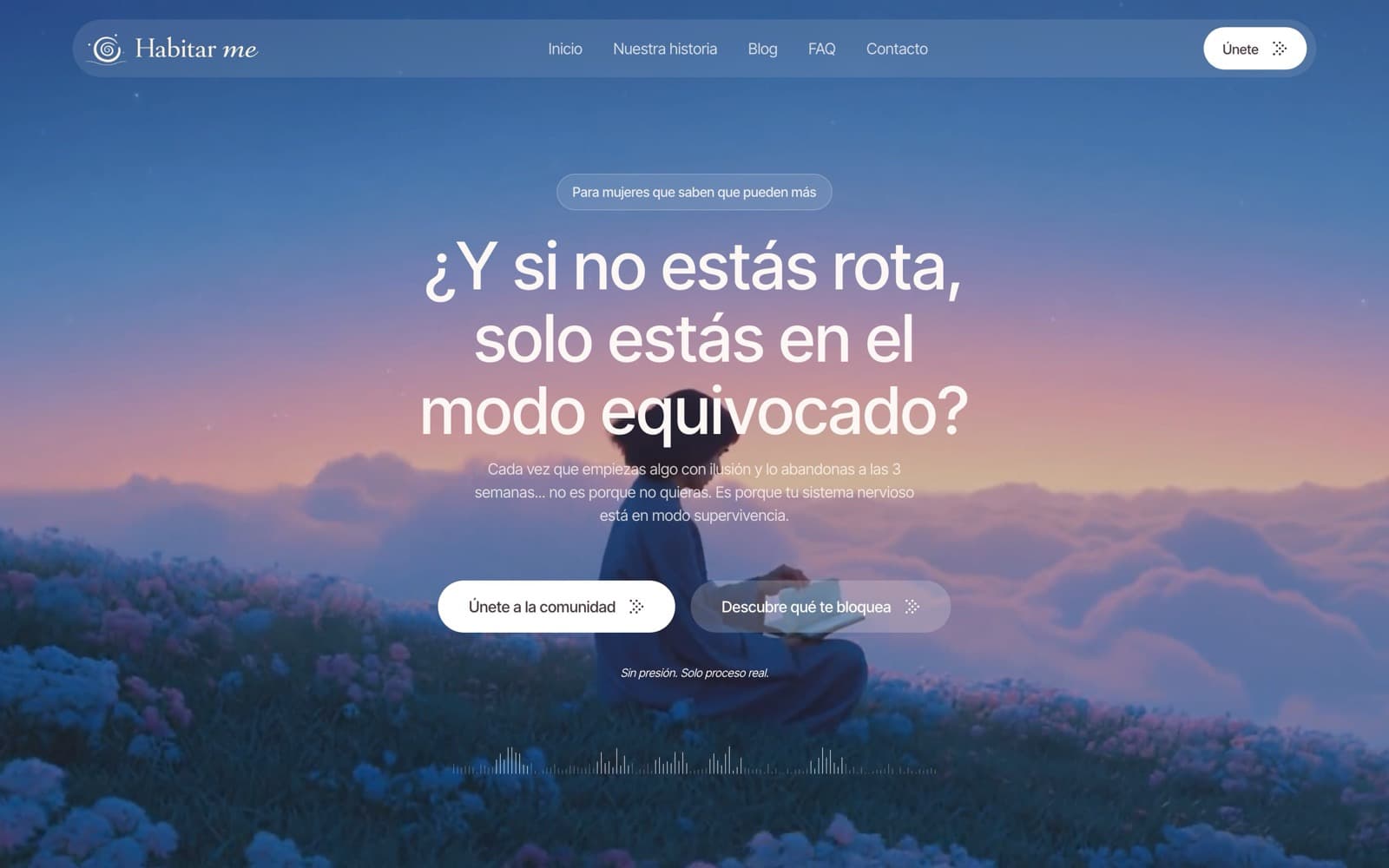 Sitio web de Habitar(me) — Comunidad · bienestar