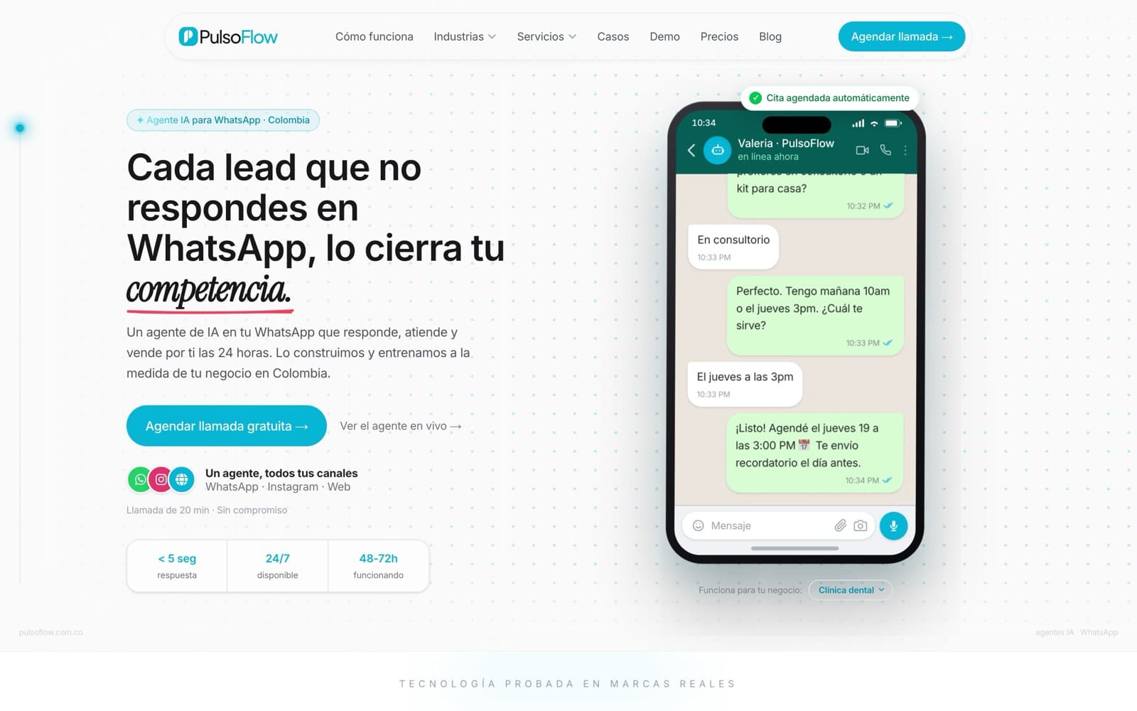 Sitio web de PulsoFlow — Este mismo sitio